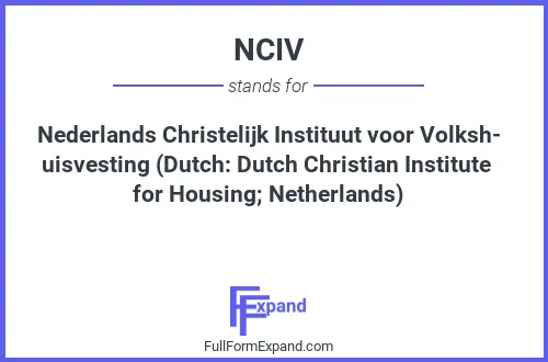 Full form of NCIV