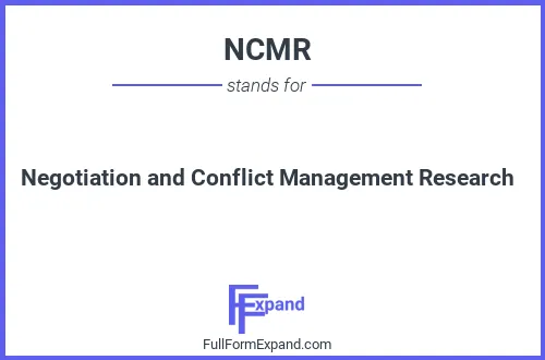 Full form of NCMR