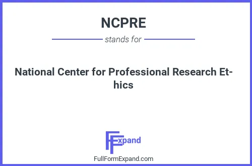 Full form of NCPRE