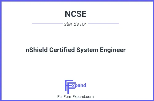 Full form of NCSE