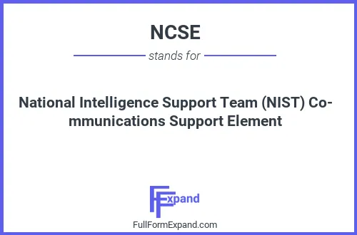 Full form of NCSE
