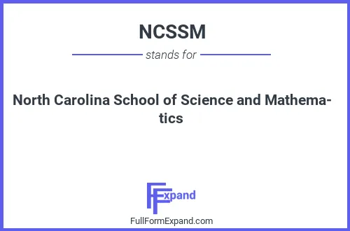 Full form of NCSSM