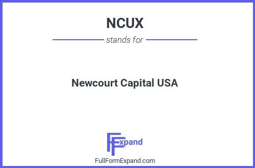 Full form of NCUX