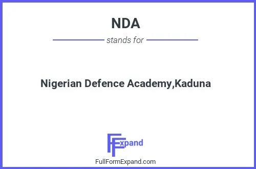 Full form of NDA