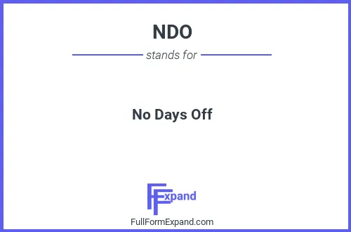 Full form of NDO