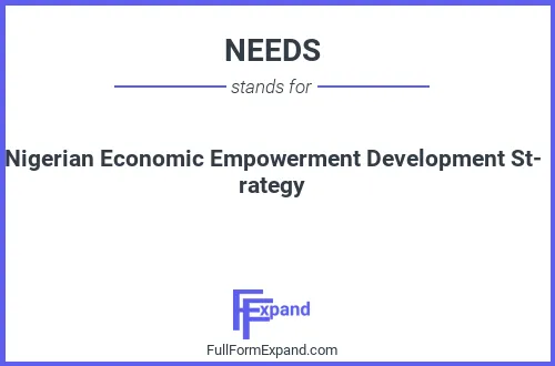 Full form of NEEDS