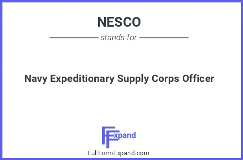 Full form of NESCO