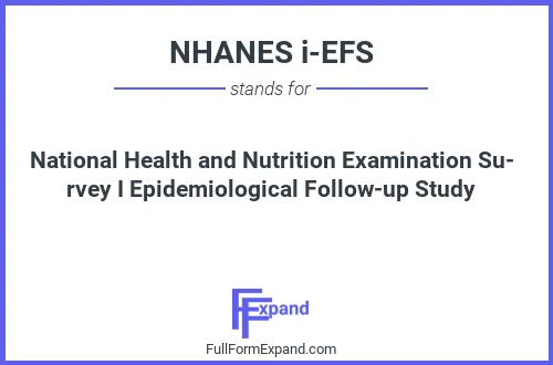 Full form of NHANES i-EFS