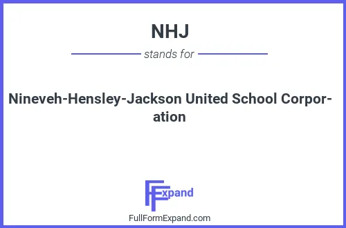 Full form of NHJ