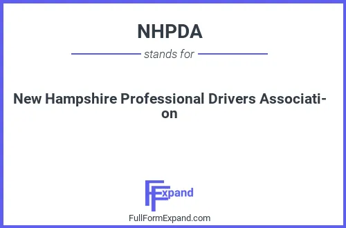 Full form of NHPDA
