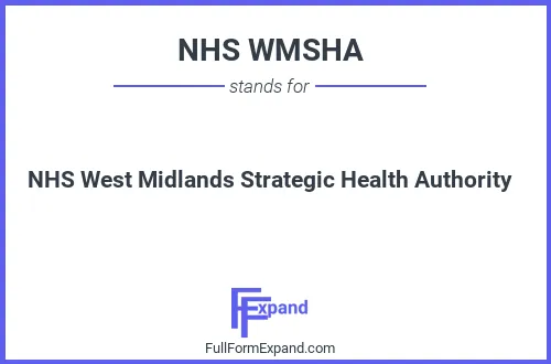 Full form of NHS WMSHA