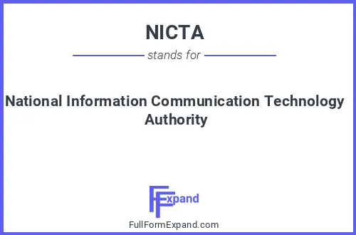 Full form of NICTA