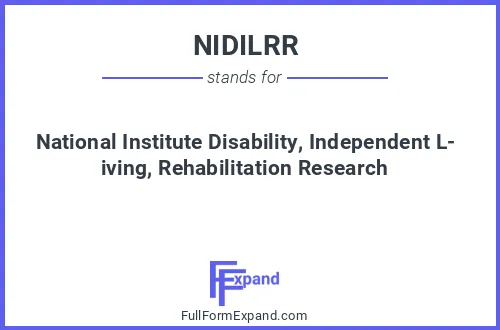 Full form of NIDILRR