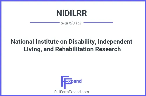 Full form of NIDILRR