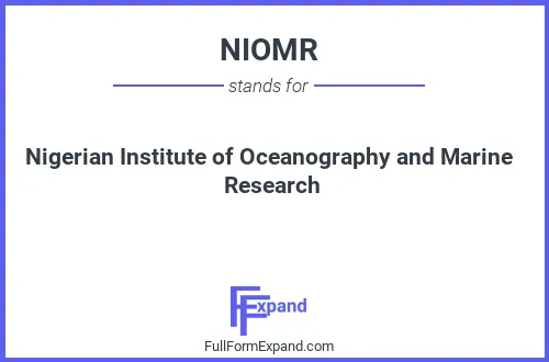 Full form of NIOMR