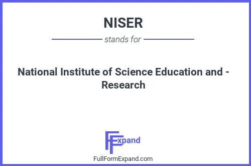 Full form of NISER