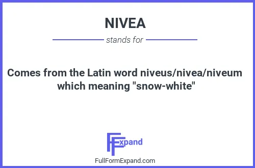 Full form of NIVEA