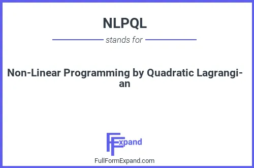Full form of NLPQL