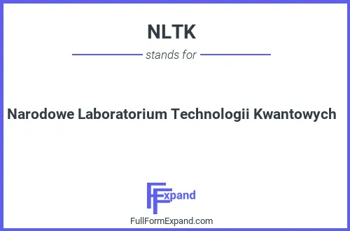 Full form of NLTK