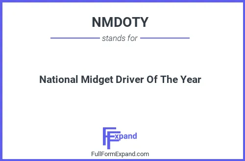 Full form of NMDOTY