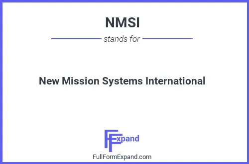 Full form of NMSI