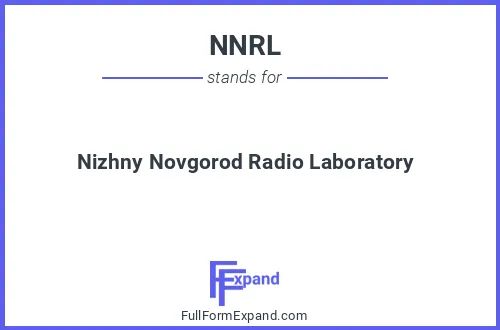 Full form of NNRL
