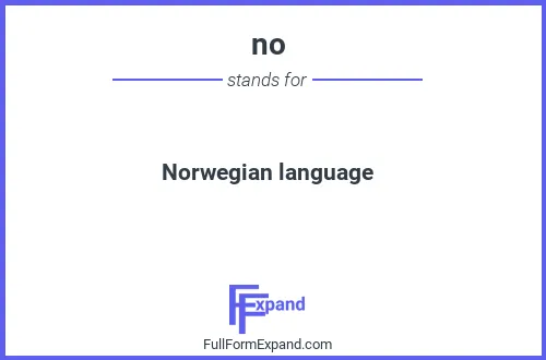 Full form of no