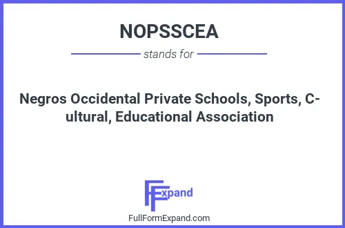 Full form of NOPSSCEA