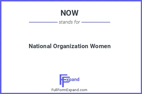 Full form of NOW