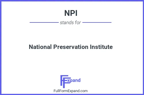 Full form of NPI
