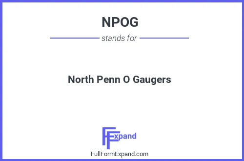 Full form of NPOG