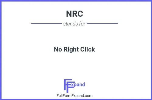 Full form of NRC
