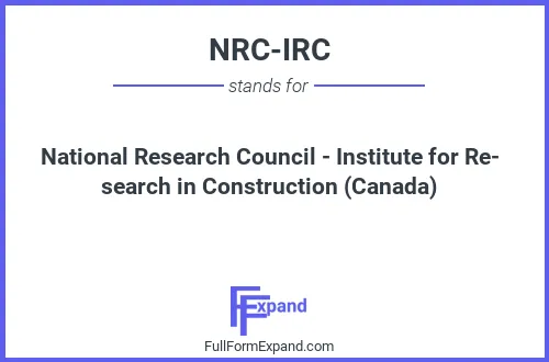 Full form of NRC-IRC