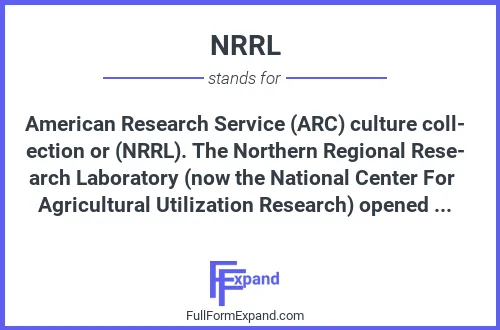 Full form of NRRL