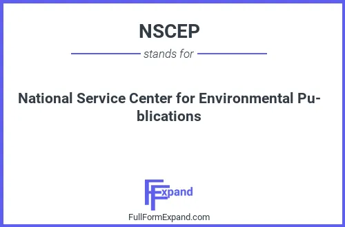 Full form of NSCEP