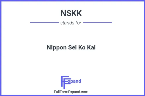 Full form of NSKK