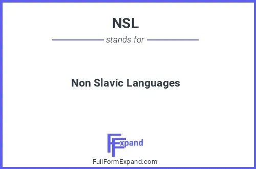 Full form of NSL