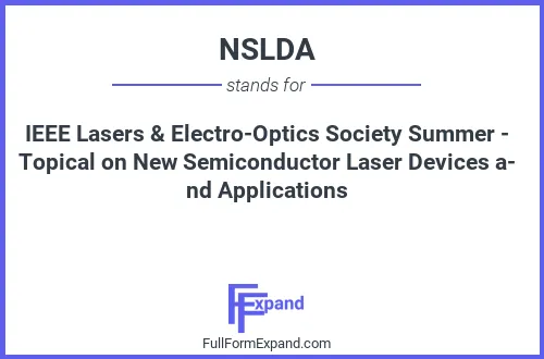 Full form of NSLDA