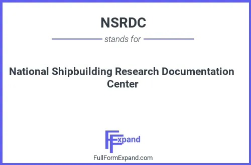 Full form of NSRDC