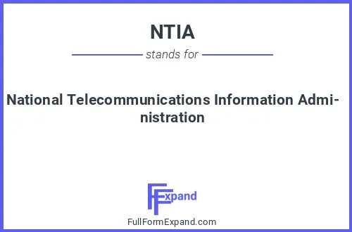 Full form of NTIA