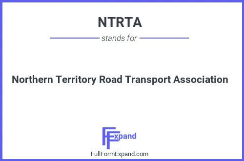 Full form of NTRTA