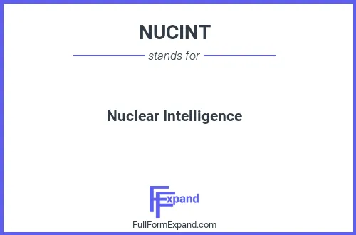 Full form of NUCINT