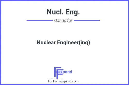 Full form of Nucl. Eng.
