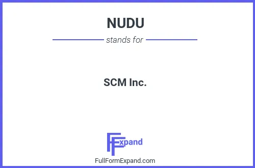 Full form of NUDU