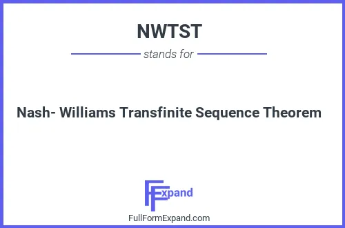 Full form of NWTST