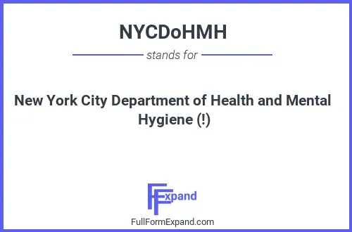 Full form of NYCDoHMH