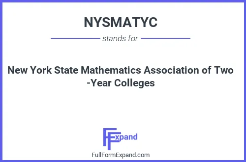 Full form of NYSMATYC
