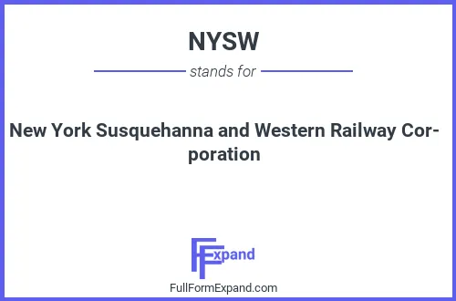 Full form of NYSW