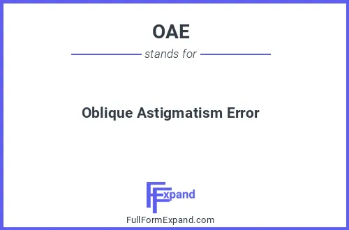 Full form of OAE