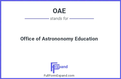 Full form of OAE